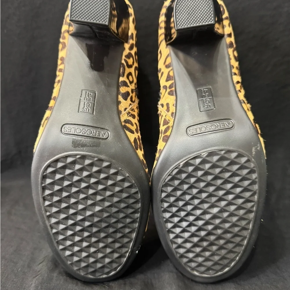 AEROSOLES Leopard Print Ankle Booties